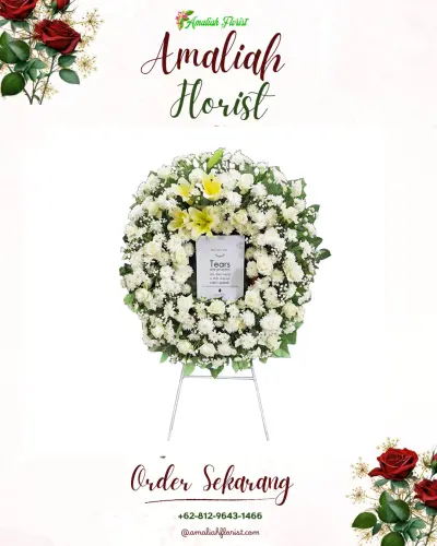 Krans Bunga Duka Cita di Simomulyo